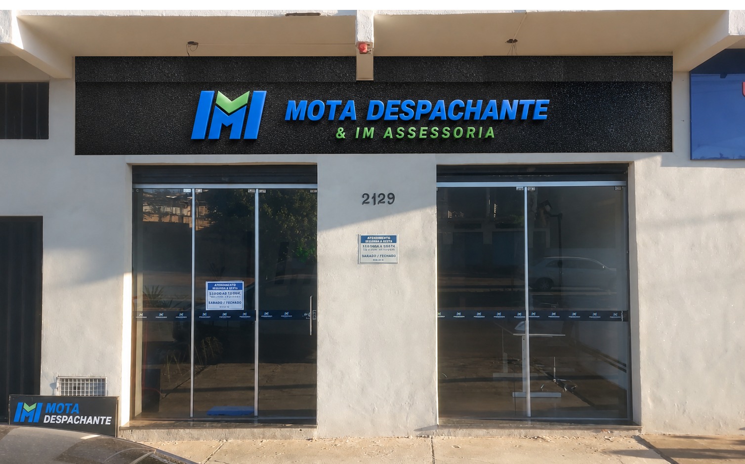 Fachada atual da IM Assessoria durante o dia